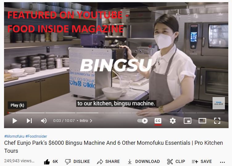 Introduced by Momofuku Chef – Our Bingsu Machine : Snowvan